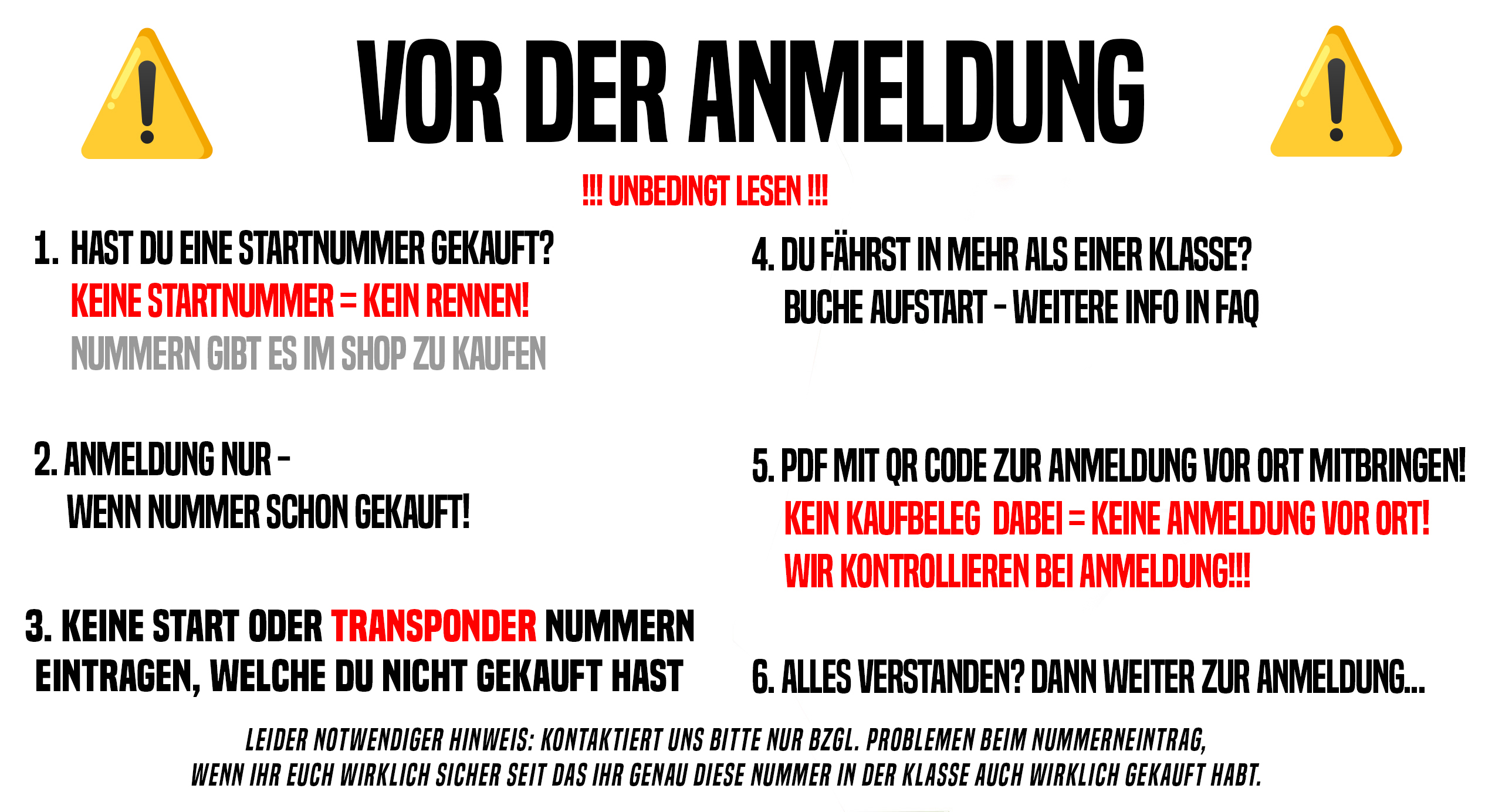 Hinweis Anmeldung - Pop-up