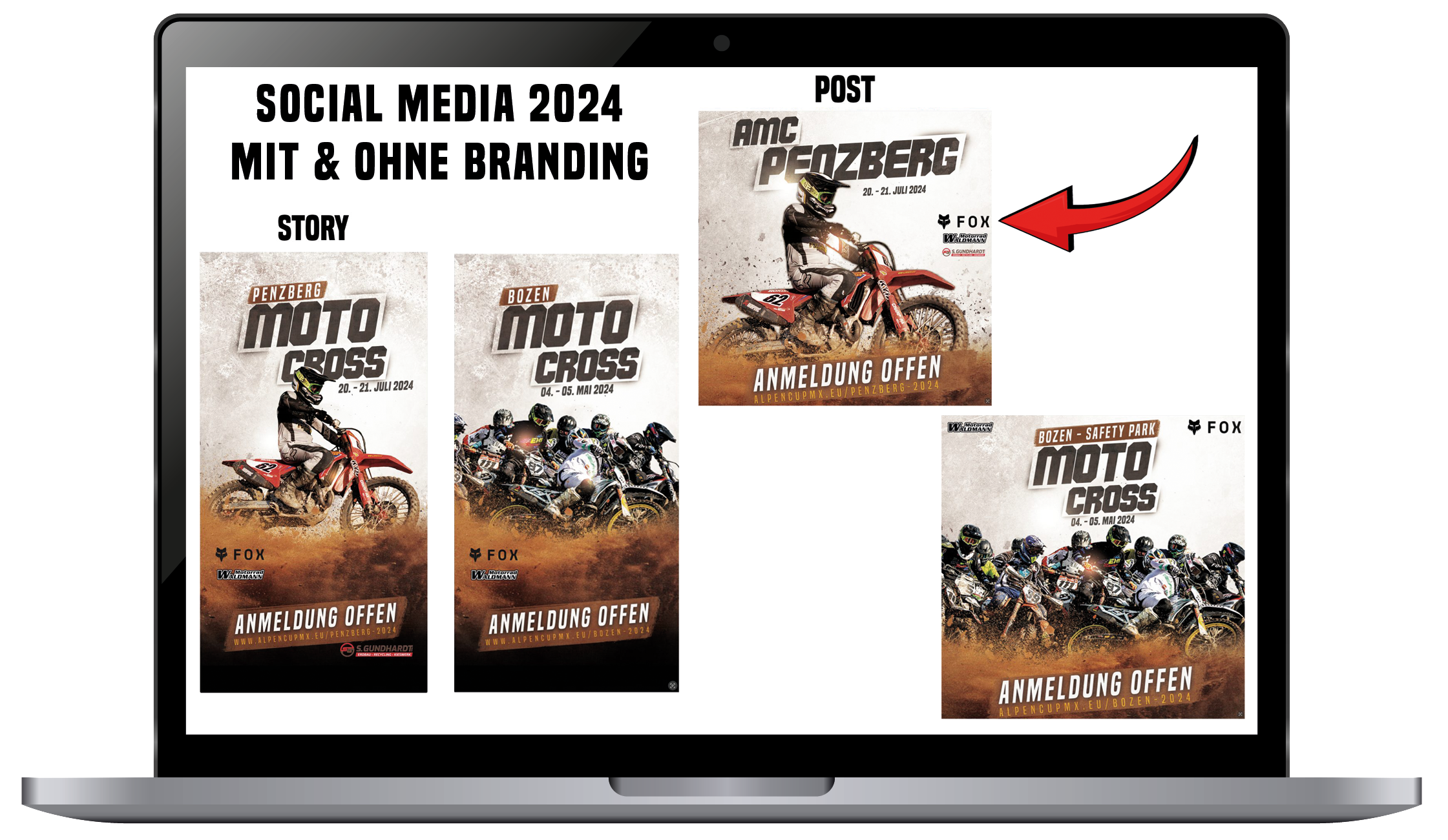 Alpencup Sponsoring 2026 - Social Media Assets 2024 Beispiel Graphics
