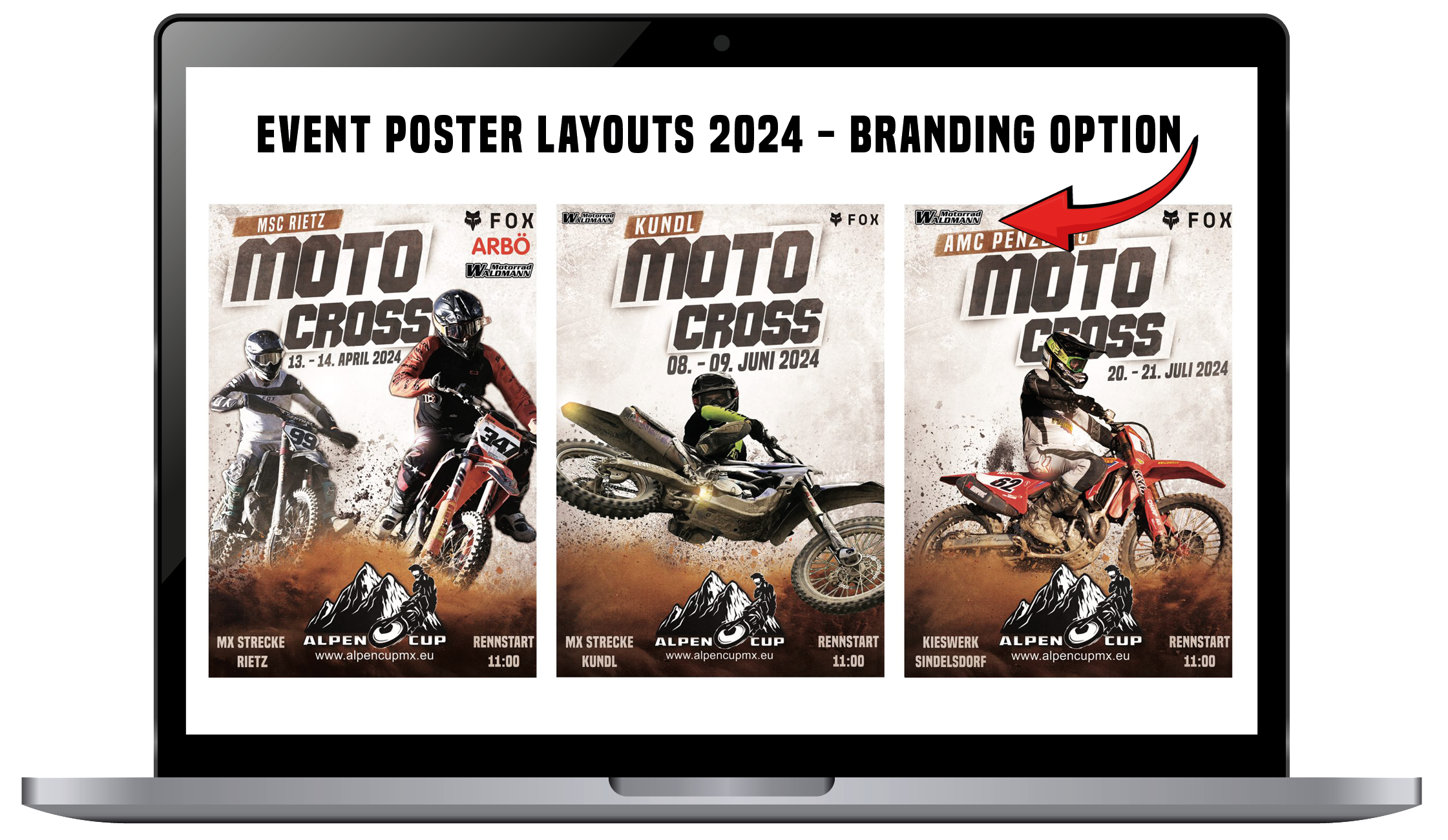 Alpencup Sponsoring 2026 - Event Poster Layout 2024 Beispiel Graphics