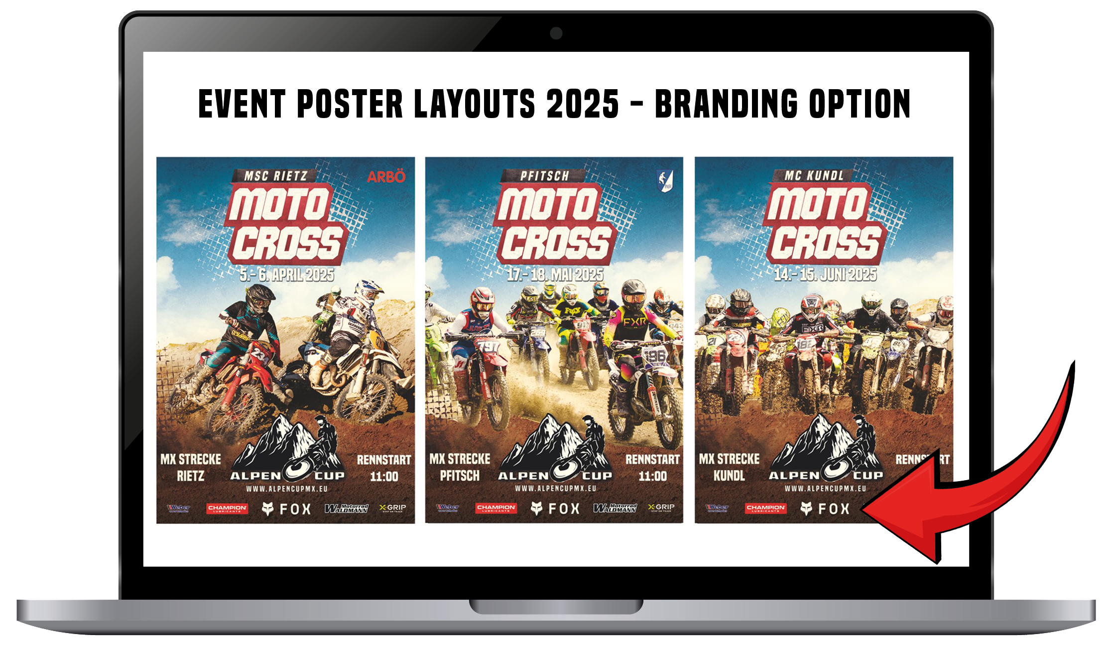 Alpencup Sponsoring 2026 - Event Poster Layout Beispiel Graphics