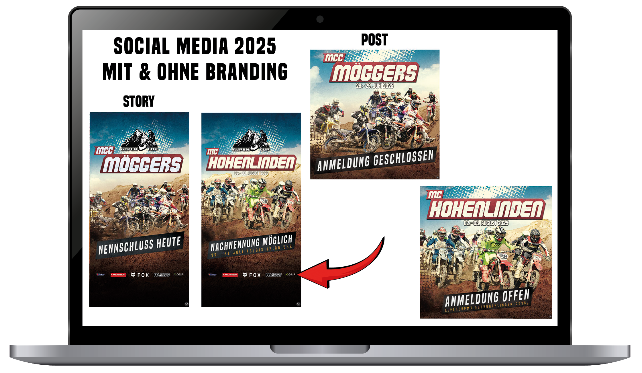 Alpencup Sponsoring 2026 - Social Media Assets 2025 Beispiel Graphics